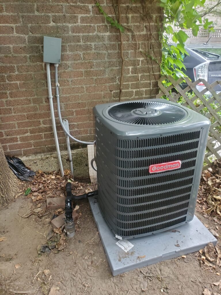 Outdoor HVAC project at a Greater Boston property