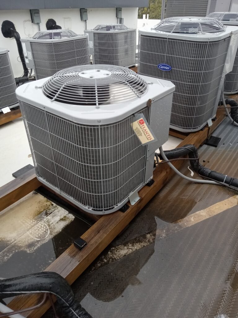 Central air-conditioning equipment installation