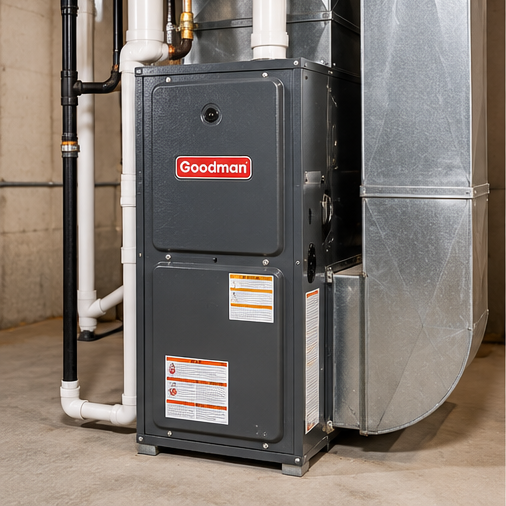 Residential forced-air furnace installation